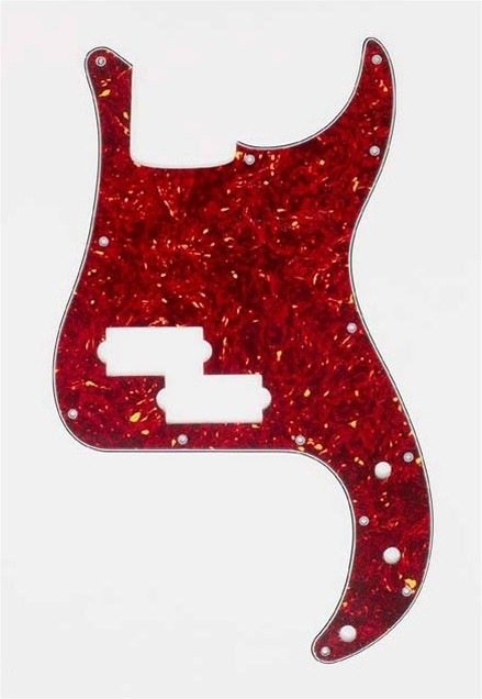 ALLPARTS PG-0750-044 Red Tortoise Pickguard for Precision Bass 