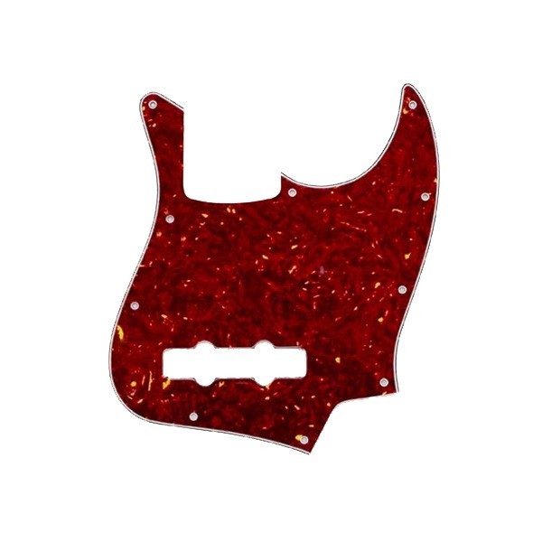 ALLPARTS PG-0755-044 Red Tortoise Pickguard for Jazz Bass 