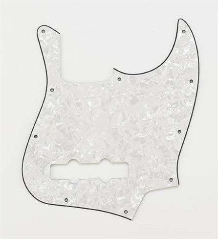 ALLPARTS PG-0755-055 White Pearloid Pickguard for Jazz Bass 