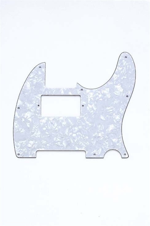 ALLPARTS PG-9562-055 White Pearloid Humbucking Pickguard for Telecaster 