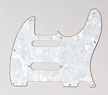 ALLPARTS PG-9563-055 White Pearloid S-Cut Pickguard for Telecaster 