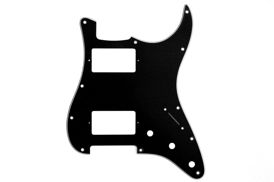 ALLPARTS PG-9595-033 2 Humbucker Black Pickguard for Stratocaster 