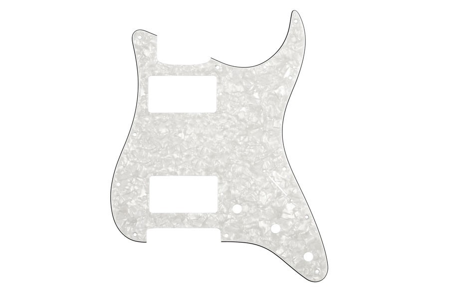 ALLPARTS PG-9595-055 2 Humbucker White Pearloid Pickguard for Stratocaster 