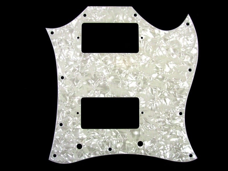 ALLPARTS PG-9803-055 Large White Pearloid Pickguard for Gibson SG 