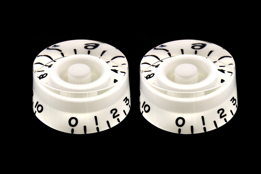 ALLPARTS PK-0130-025 White Speed Knobs 