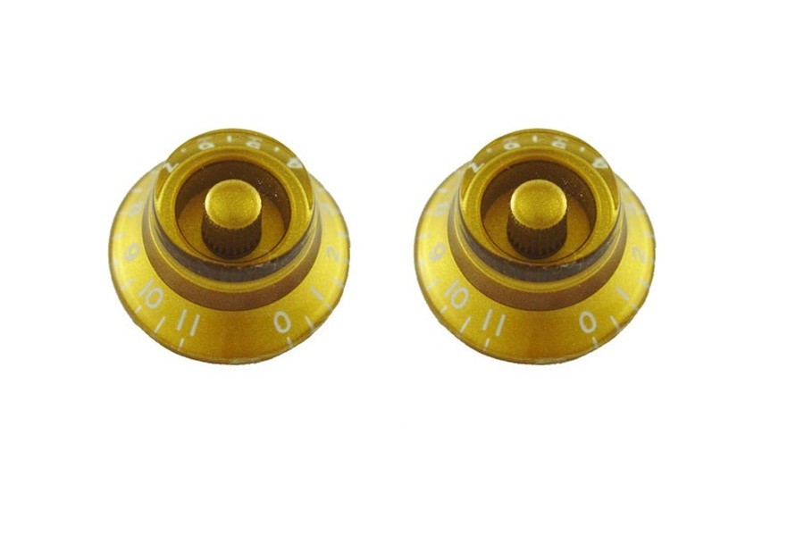 ALLPARTS PK-0142-032 Bell Knobs 0-11 Gold 
