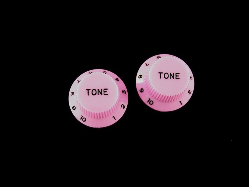 ALLPARTS PK-0153-021 Set of 2 Pink Tone Knobs 