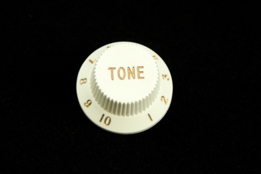 ALLPARTS PK-0153-025 Set of 2 White Tone Knobs 