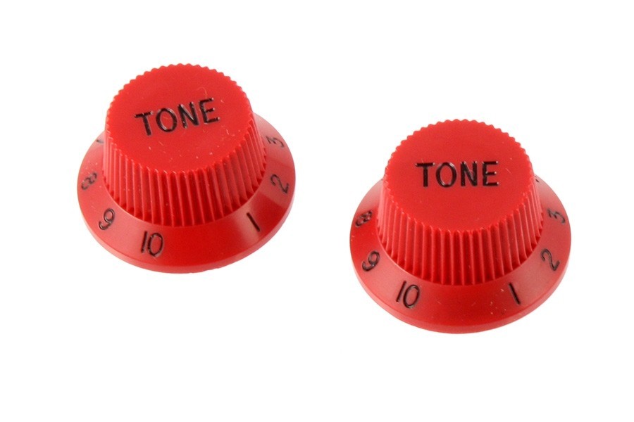 ALLPARTS PK-0153-026 Set of 2 Red Tone Knobs 