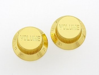 ALLPARTS PK-0154-002 Set of 2 Gold Volume Knobs 