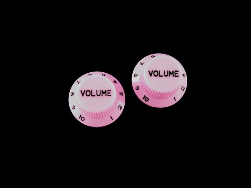ALLPARTS PK-0154-021 Set of 2 Pink Volume Knobs 