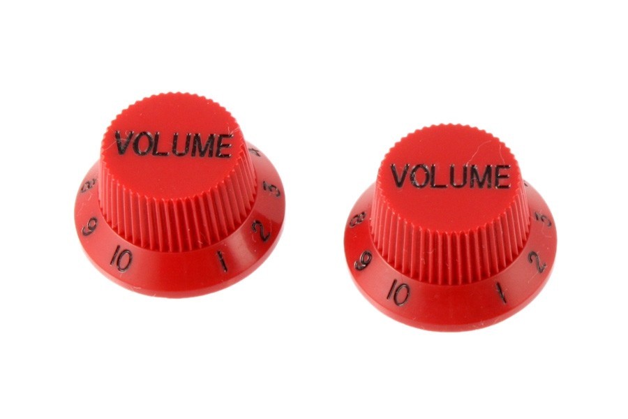 ALLPARTS PK-0154-026 Set of 2 Red Volume Knobs 