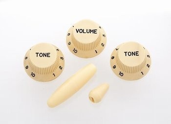 ALLPARTS PK-0178-028 Cream Knob Set for Stratocaster 