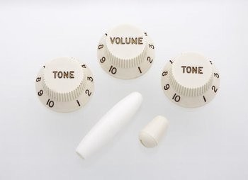 ALLPARTS PK-0178-050 Parchment Knob Set for Stratocaster 