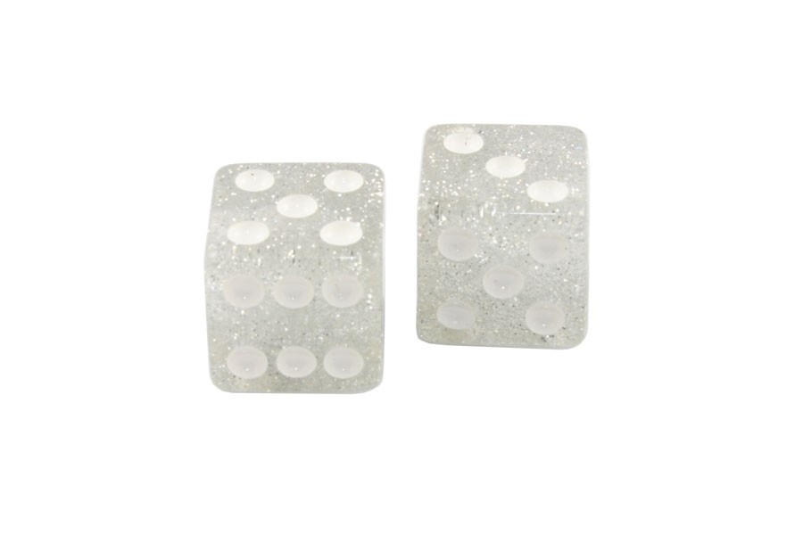 ALLPARTS PK-3250-057 Silver Glitter Dice Knobs 