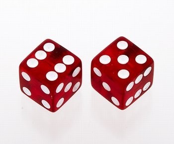 ALLPARTS PK-3250-067 Transparent Red Dice Knobs 