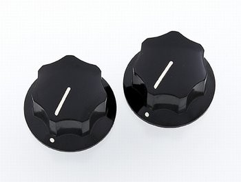 ALLPARTS PK-3256-023 Set of Two Black Knobs for Mustang