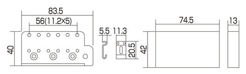 ALLPARTS SB-0202-003 Gotoh GE101TS Vintage Style Tremolo 