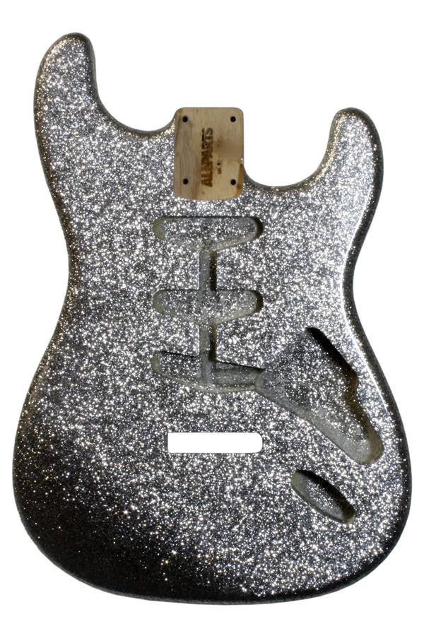 ALLPARTS SBF-SS Silver Sparkle Finished Replacement Body for Stratocaster 