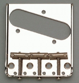 ALLPARTS TB-0020-001 Nickel Vintage 3 Saddle Bridge for Telecaster 