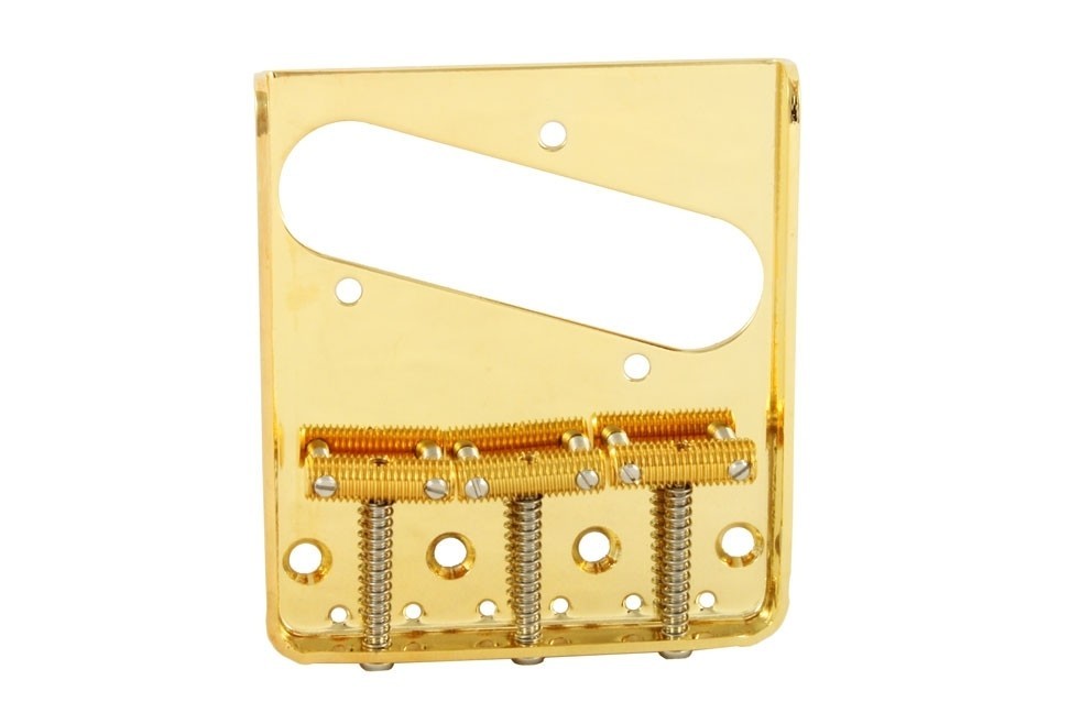 ALLPARTS TB-0020-002 Gold Vintage 3 Saddle Bridge for Telecaster 