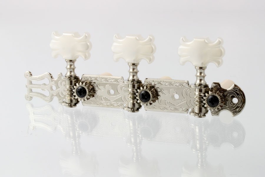 ALLPARTS TK-0124-001 Nickel Classical Tuner Set with Butterfly Buttons 