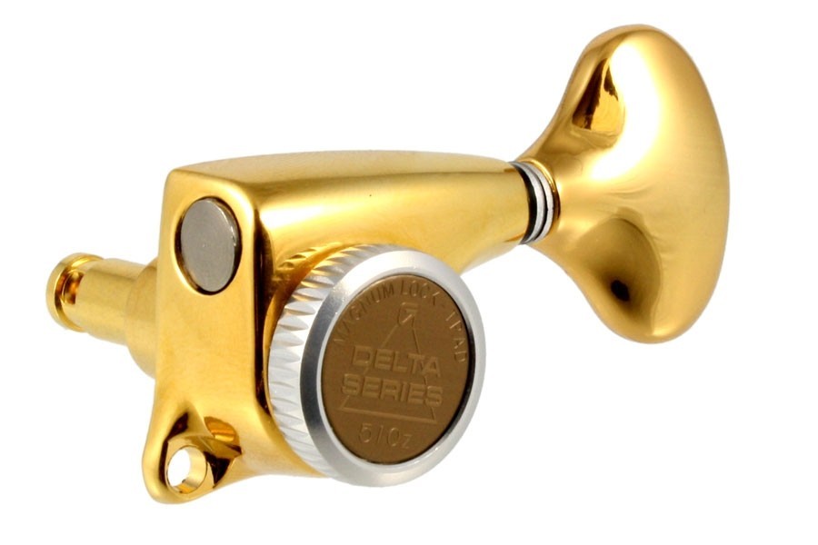 ALLPARTS TK-7247-002 Gotoh Delta 3x3 Gold Locking Tuners 