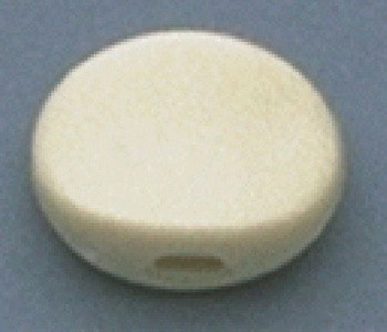 ALLPARTS TK-7710-B25 Plastic Oval Buttons White Bulk 