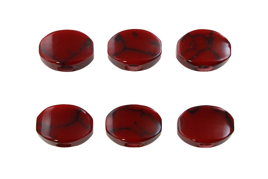 ALLPARTS TK-7728-076 Red Jasper Oval Button Set for Gotoh 