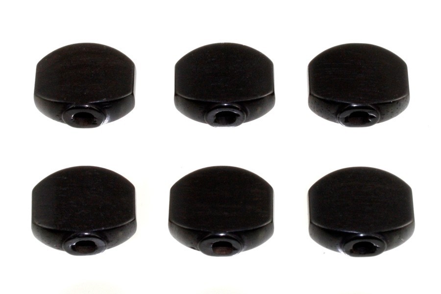 ALLPARTS TK-7728-0E0 Schaller Style Small Ebony Button Set for Gotoh 