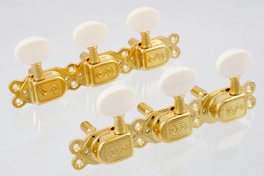 ALLPARTS TK-7846-002 Schaller Gold Classic Deluxe Selmer 3x3 Tuners 