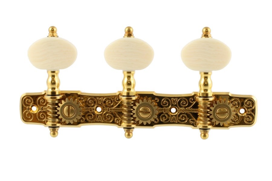 ALLPARTS TK-7953-002 Gotoh Gold Classical Tuner Set with Simulated Ivory 