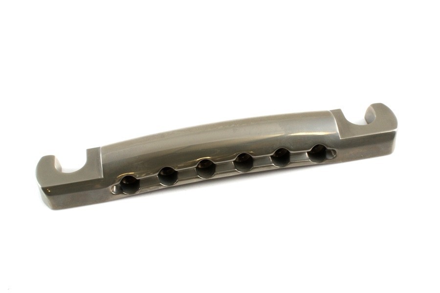 ALLPARTS TP-3408-001 Featherweight Stop Tailpiece Antique Nickel 