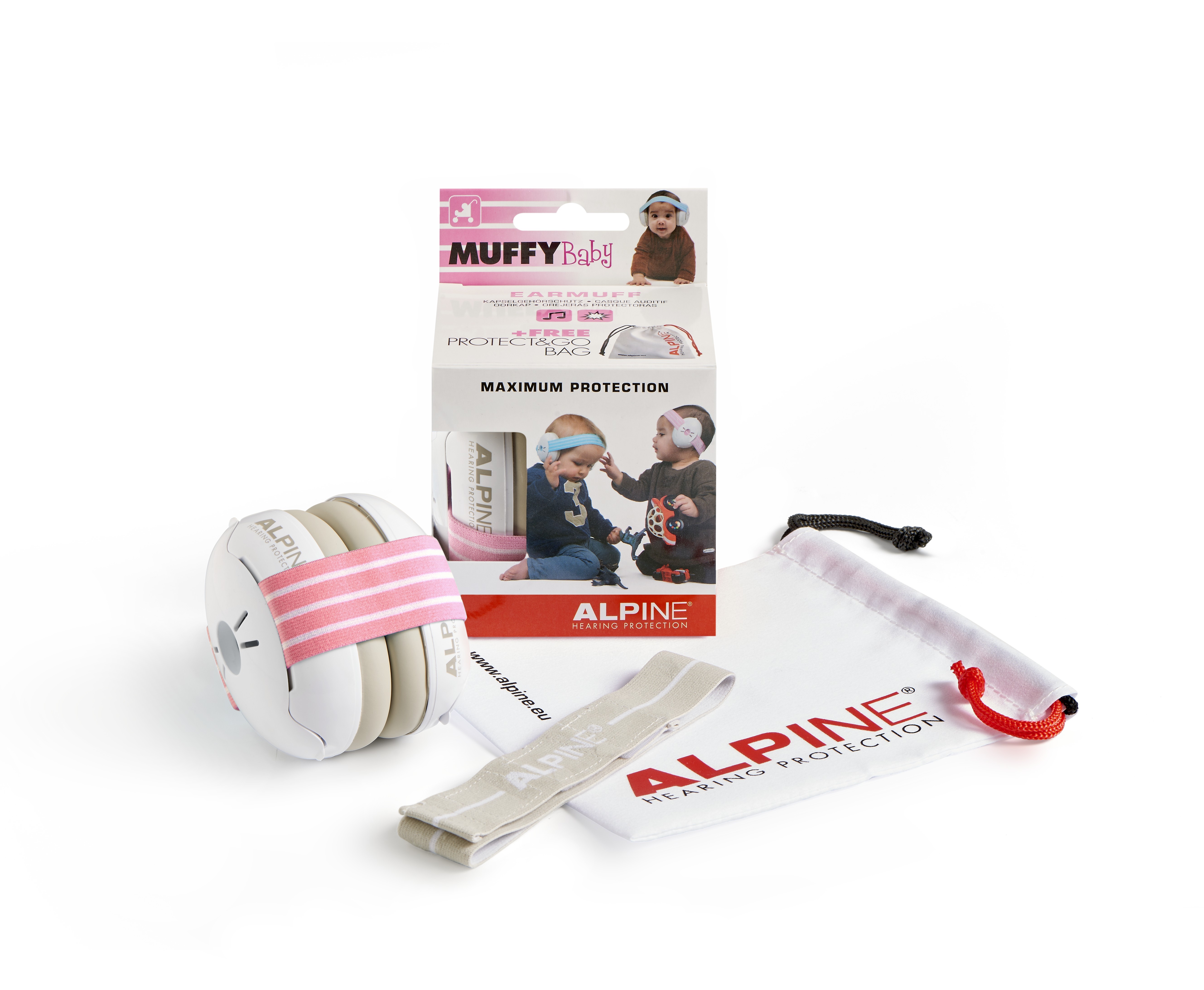 Alpine Muffy BABY Pink - Hørselvern for småbarn