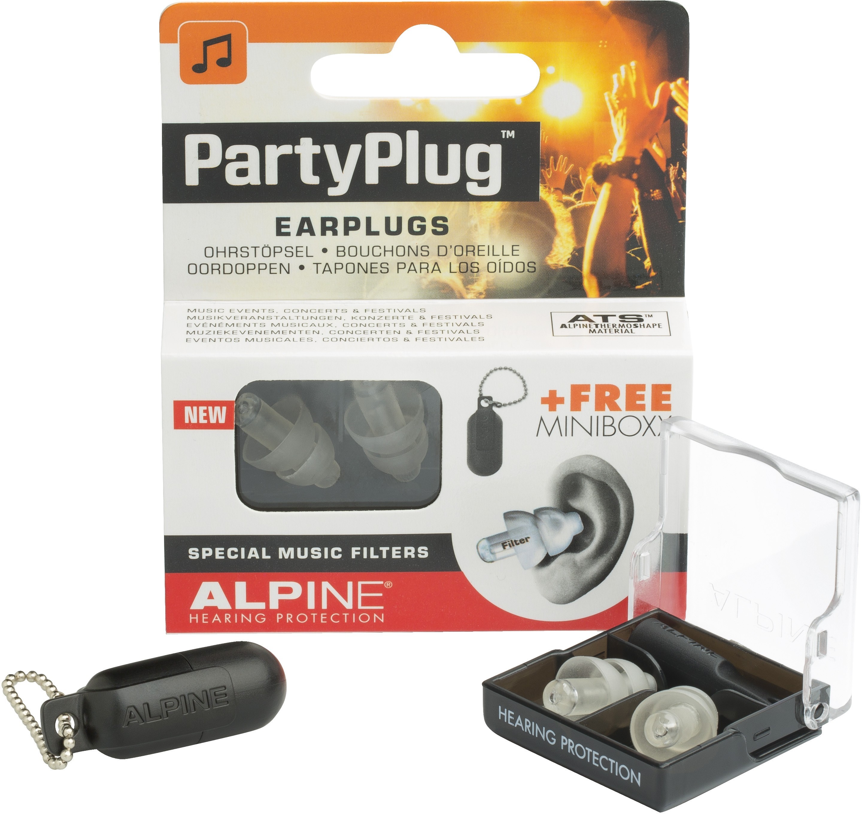 Alpine PartyPlug Earplugs Transparent