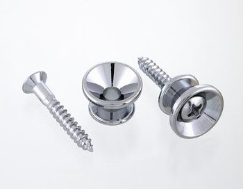 ALLPARTS AP-0670-010 Chrome Strap Buttons - 2 stk.