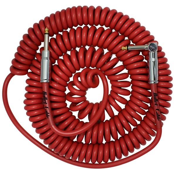 Bullet Cable 30′ Coil Cable Red (Str/Ang)