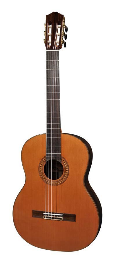 Salvador Cortez CC-60 Solid Top Concert Series classic guitar, solid cedar top, rosewood back and sides, with deluxe case