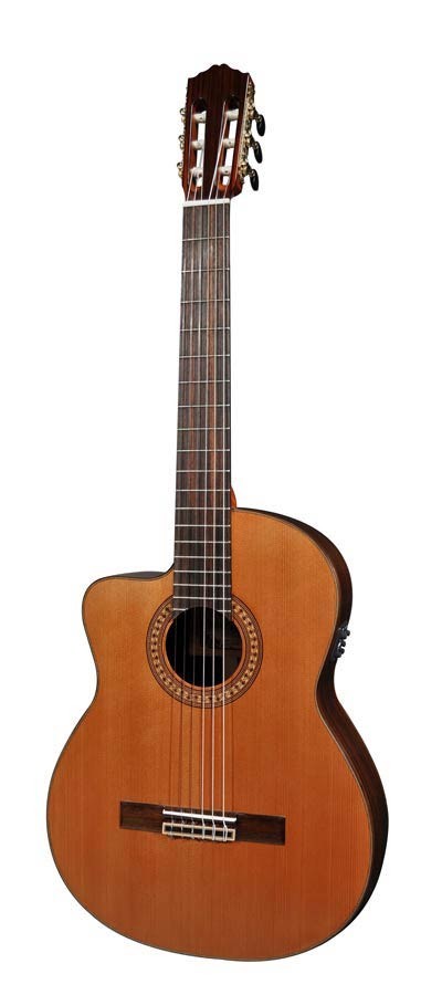 Salvador Cortez CC-60LCE Solid Top Concert Series classic guitar, solid cedar top, cutaway, Fishman ISY-201 electronics, with deluxe case, lefthanded