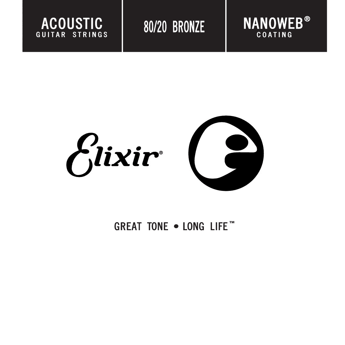Elixir 15132 Nanoweb Acoustic 80/20 Bronze - Wound single string .032