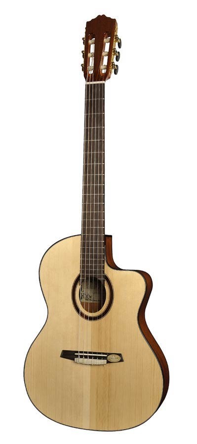 Salvador Cortez CS-205 Solid Top Concert Series classic guitar, solid spruce top, sapele back and sides, Fishman Sonitone electronics