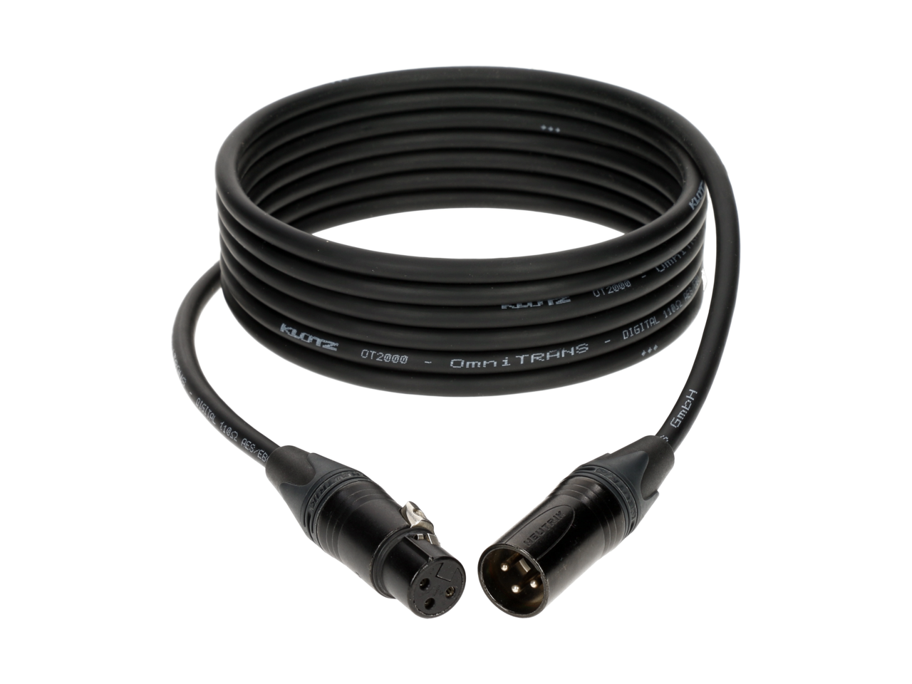 Klotz Pro AES/EBU Neutrik XLR double shield OT2000 Sort 10m
