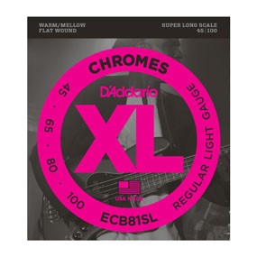 D'Addario ECB81SL Chromes Bass, Light, 45-100, Super Long Scale Flatwound