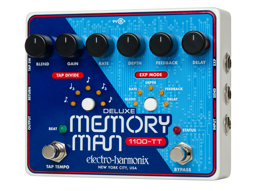 Electro Harmonix Deluxe Memory Man Tap Tempo 1100ms 