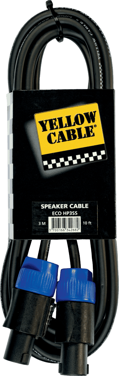 Yellow Cable HP3SS - 3m høyttalerkabel med Speakonplugger