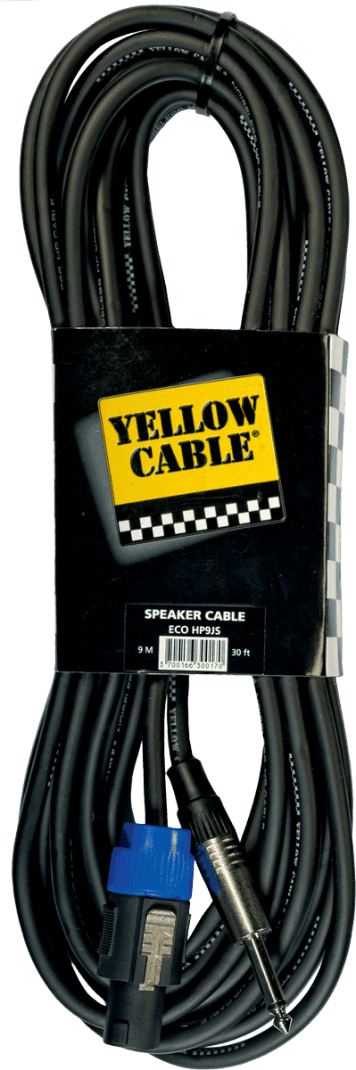 Yellow Cable HP9JS - SPEAKON/ 1/4"MONO MALE 9M