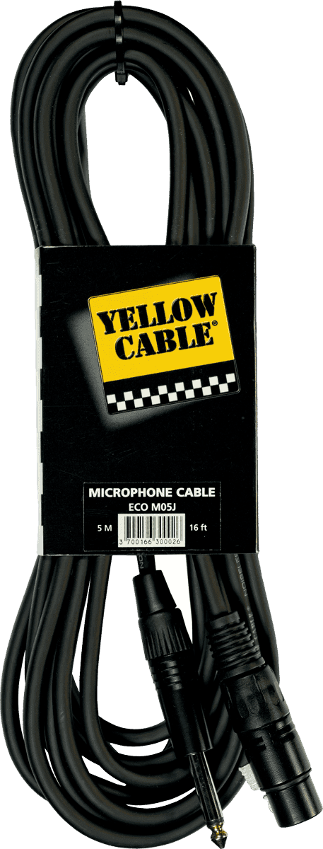 Yellow Cable M05J - 5m mono jack til hun-XLR