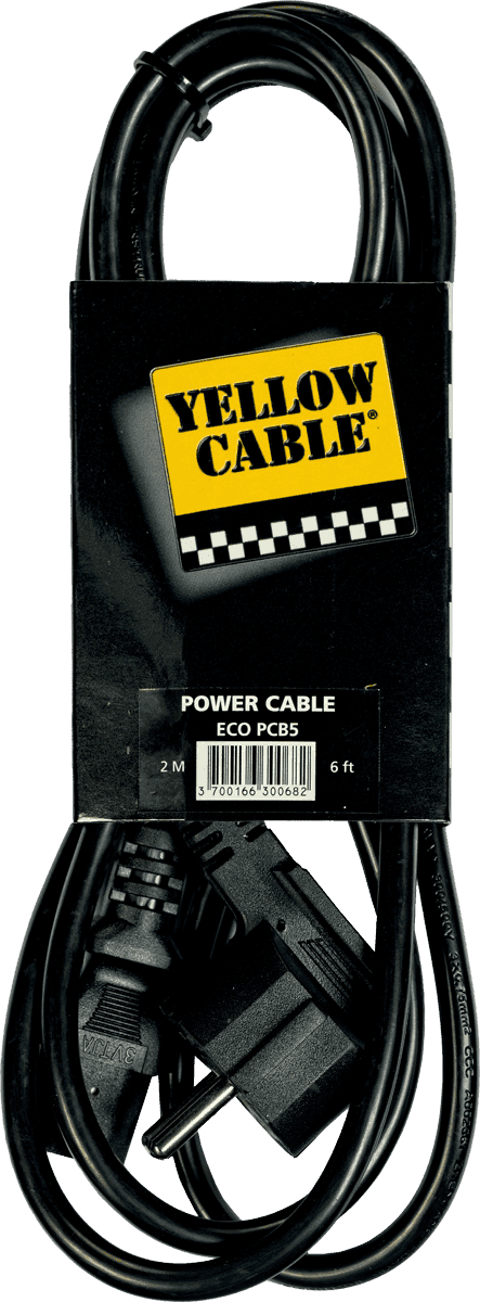 YELLOW CABLE PCB5 AC POWER CORD 2m