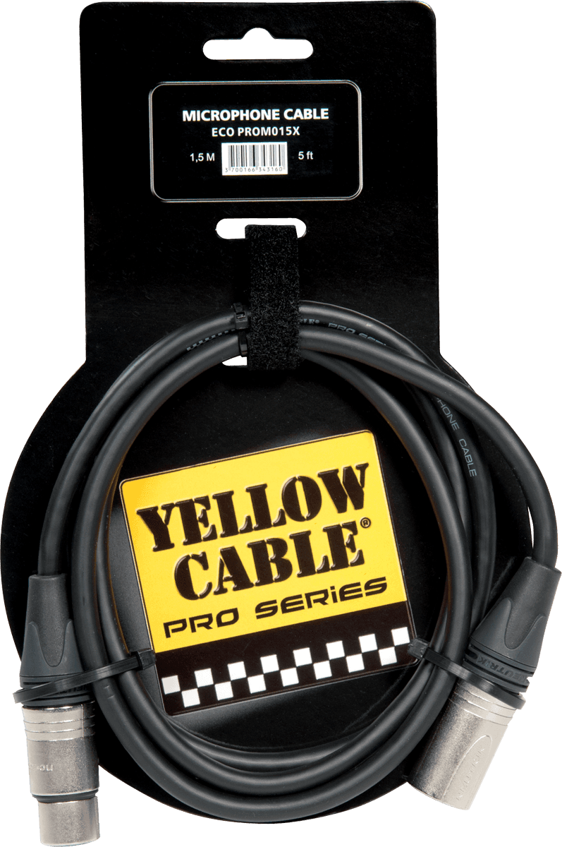 Yellow Cable PROM015X Mikrofonkabel med Neutrik XLR MALE/FEMALE 1,5M