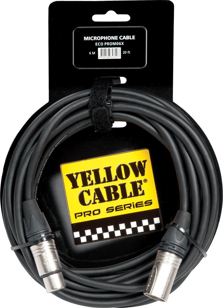 Yellow Cable PROM06X Mikrofonkabel med Neutrik XLR MALE/FEMALE 6M